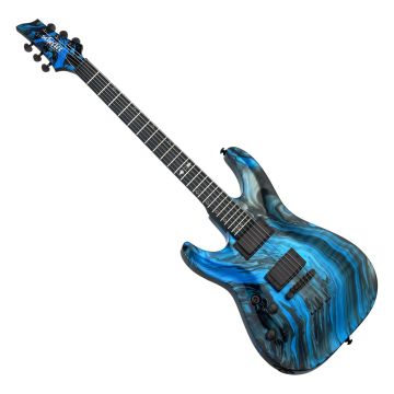 Schecter C-1 Hydro-dip LH guitar in Midnight Tide sku number SCHECTER4193