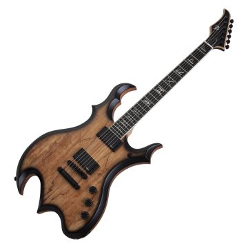 Schecter Wrathmaker guitar in Spalted Maple With Black Burst sku number SCHECTER4589