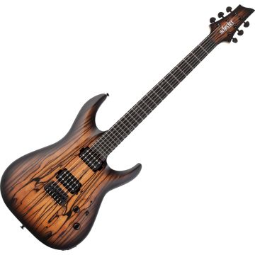 Schecter C-1 Pale Moon guitar in Natural With Black Burst sku number SCHECTER692