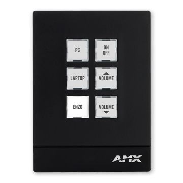 AMX MKP-106P-WH Massio Keypad 6-button portrait WHITE sku number FG5793-06P-W