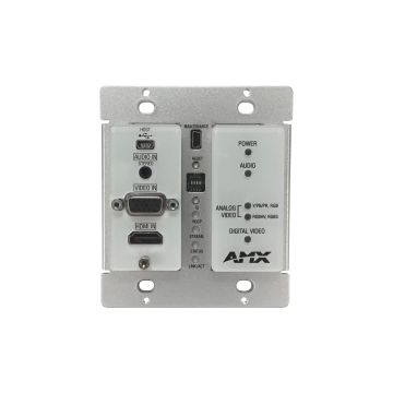 AMX NMX-ENC-N1115-WP-WH N1000 Series AV Over IP Decor Style Wallplate Encoder with KVM in White sku number FGN1115-WP-WH