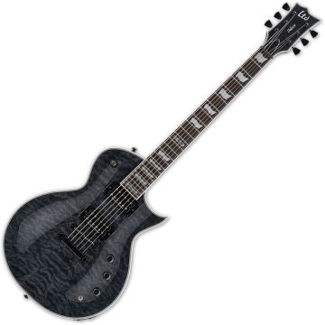 ESP LTD EC-1000 Piezo Quilted Maple Electric Guitar See Thru Black B-Stock sku number LEC1000PIEZOQMSTBLK-B