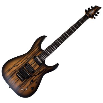 Schecter C-1 FR-S Pale Moon guitar in Natural Satin with Black Burst B-Stock 0309 sku number SCHECTER693-B0309