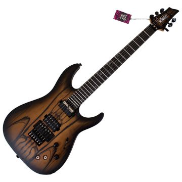 Schecter C-1 FR-S Pale Moon guitar in Natural Satin with Black Burst B-Stock 0633 sku number SCHECTER693-B0633