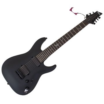 Schecter Damien-7 guitar in Satin Black B-Stock 0041 sku number SCHECTER2472-B0041