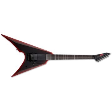 ESP LTD Arrow Black Metal Electric Guitar in Black Red Burst Satin sku number LARROWBKMBLKREDBS