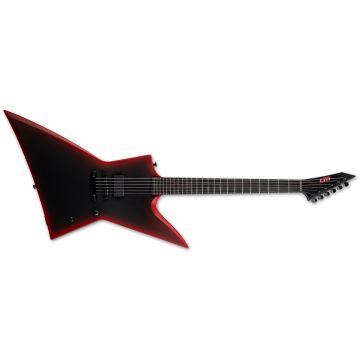 ESP LTD EXL Black Metal Electric Guitar in Black Red Burst Satin sku number LEXLBKMBLKREDBS