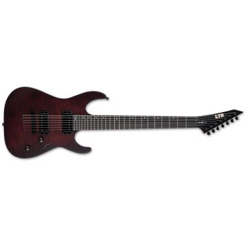 ESP LTD M-207B DX 7-String Baritone Electric Guitar in Crimson Satin sku number LM207BDXCRMS