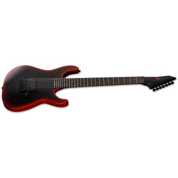 ESP LTD M-7HT Baritone Black Metal 7-String Guitar in Black Red Burst Satin sku number LM7BHTBKMBLKREDBS