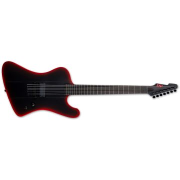ESP LTD Phoenix-7 Baritone Black Metal 7-String Guitar in Black Red Burst Satin sku number LPHX7BBKMBLKREDBS