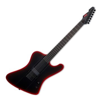 ESP LTD Phoenix-7 Baritone Black Metal 7-String Guitar in Black Red Burst Satin sku number LPHX7BBKMBLKREDBS