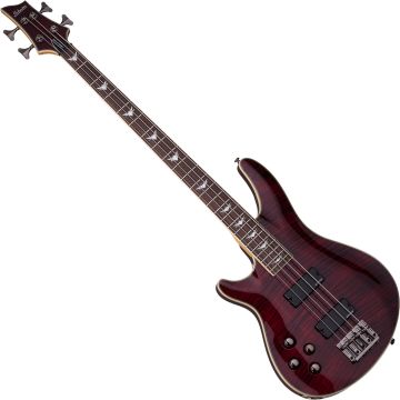 Schecter Omen Extreme-4 LH bass in Black Cherry sku number SCHECTER2046