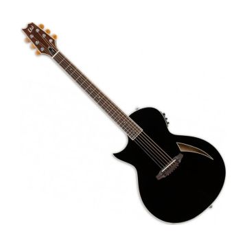 ESP LTD TL-6 LH Steel String Acoustic Left-Handed Electric Guitar in Black Finish sku number LTL6BLKLH