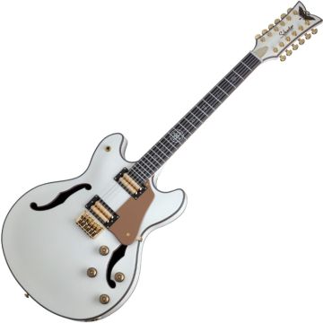 Schecter Wanye Hussey Corsair-12 Semi-Hollow Electric Guitar Ivory sku number SCHECTER267
