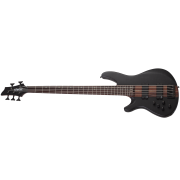 Schecter RavenDark V FR Abbath Signature Electric Guitar in Gloss Black w/ Silver Pin Stripes Finish sku number SCHECTER287