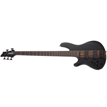 Schecter RavenDark V FR Abbath Signature Electric Guitar in Gloss Black w/ Silver Pin Stripes Finish sku number SCHECTER287