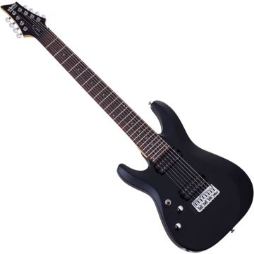 Schecter C-8 Deluxe LH guitar in Satin Black sku number SCHECTER442