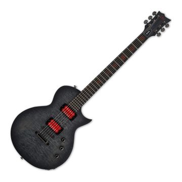 ESP LTD BB-600 Baritone Electric Guitar in See Thru Black Sunburst Satin sku number LBB600BQMSTBLKSBS