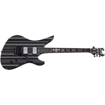 Schecter Signature Synyster Custom Electric Guitar Gloss Black w/ Silver Pin Stripes sku number SCHECTER1740