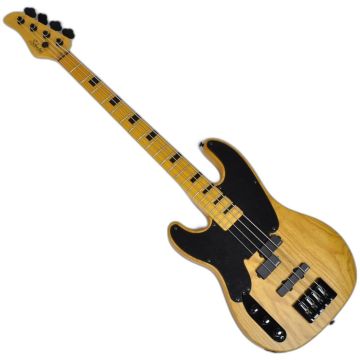 Schecter Model-T Session Left-Handed Electric Bass Guitar in Aged Natural Finish sku number SCHECTER2849