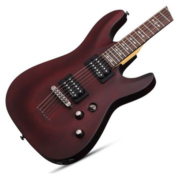 Schecter Omen-6 Electric Guitar in Walnut Stain Finish sku number SCHECTER2062