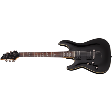 Schecter Omen-6 Left-Handed Electric Guitar in Gloss Black Finish sku number SCHECTER2063