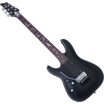 Schecter Damien Platinum-6 FR LH guitar in Satin Black sku number SCHECTER1184