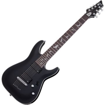 Schecter Damien Platinum-7 guitar in Satin Black sku number SCHECTER1185