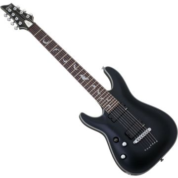 Schecter Damien Platinum-7 LH guitar in Satin Black sku number SCHECTER1186