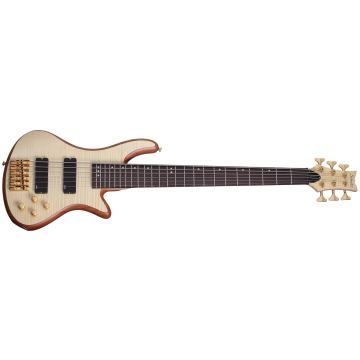 Schecter Stiletto Custom-6 Electric Bass Gloss Natural sku number SCHECTER2543