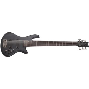 Schecter Stiletto Studio-6 guitar in See-Thru Black Satin sku number SCHECTER2731