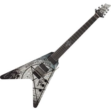 Schecter V-7 FR Randy Weitzel Ouija Electric Guitar in Satin White sku number SCHECTER335