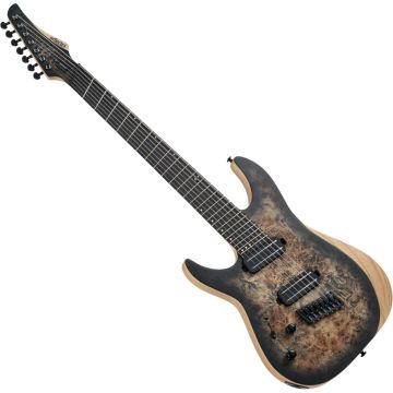 Schecter Reaper-7 Multiscale LH guitar in Satin Charcoal Burst sku number SCHECTER1515