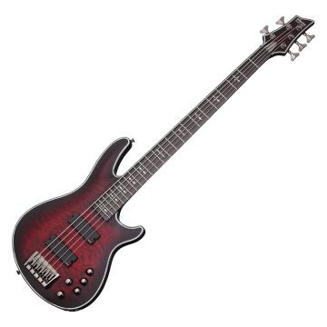 Schecter Hellraiser Extreme-5 Electric Bass Crimson Red Burst Satin sku number SCHECTER1919