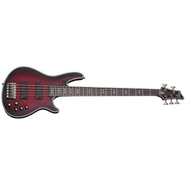 Schecter Hellraiser Extreme-5 Electric Bass Crimson Red Burst Satin sku number SCHECTER1919