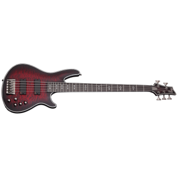 Schecter Hellraiser Extreme-5 Electric Bass Crimson Red Burst Satin sku number SCHECTER1919