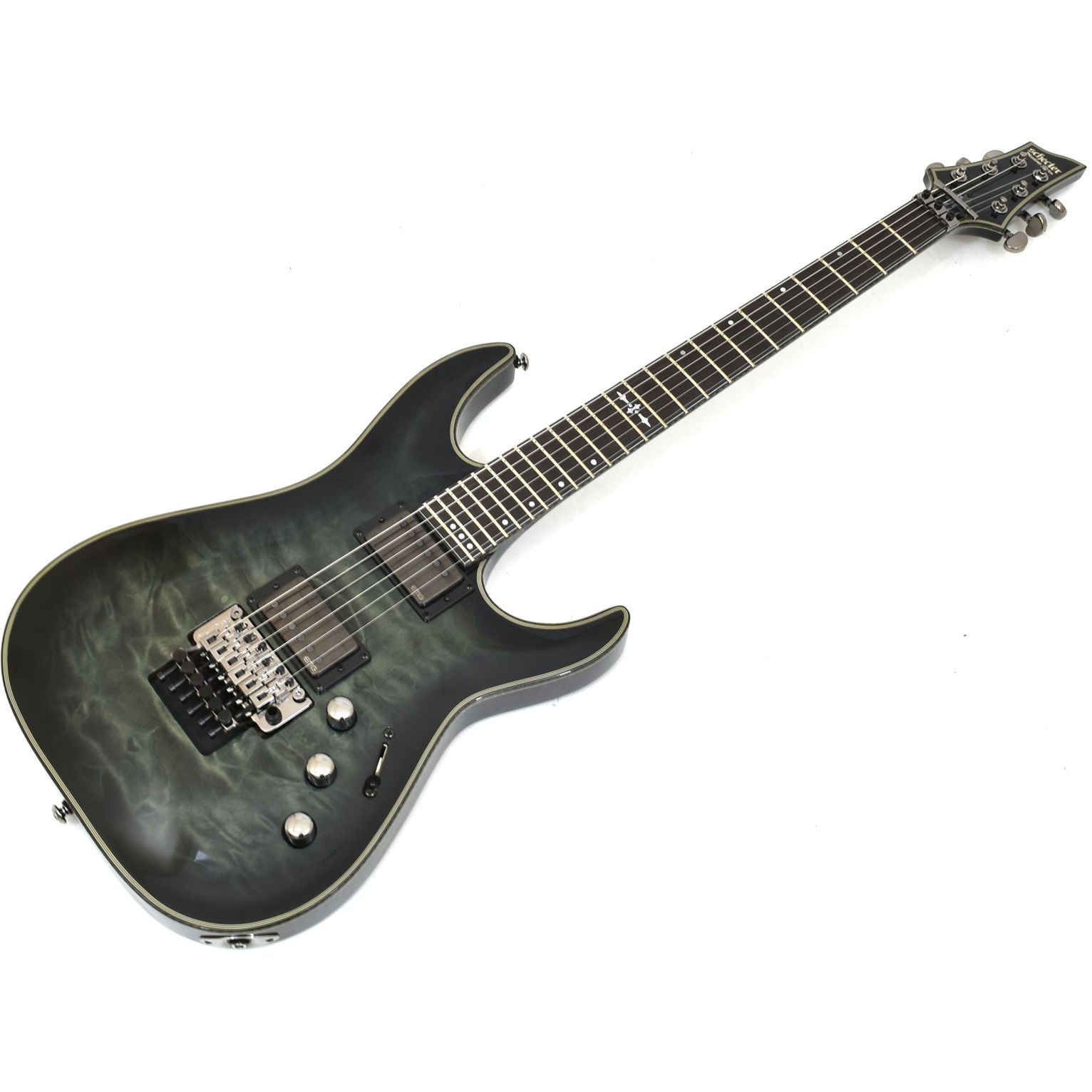 Schecter Hellraiser Hybrid C-1 FR Electric Guitar Trans Black Burst B-Stock  0963