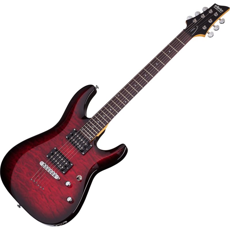 Schecter C-6 Plus Electric Guitar See-Thru Cherry Burst
