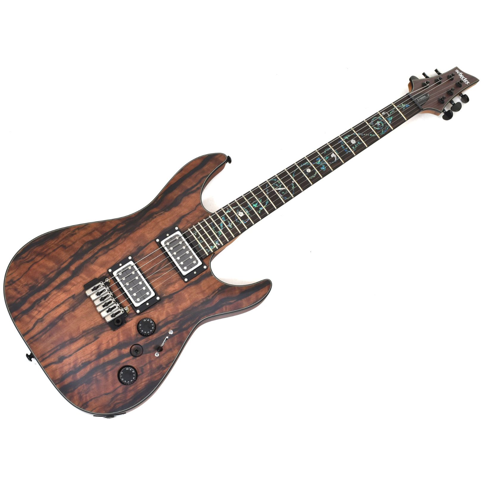 Schecter C-1 Exotic Ebony Electric Guitar Natural Satin B