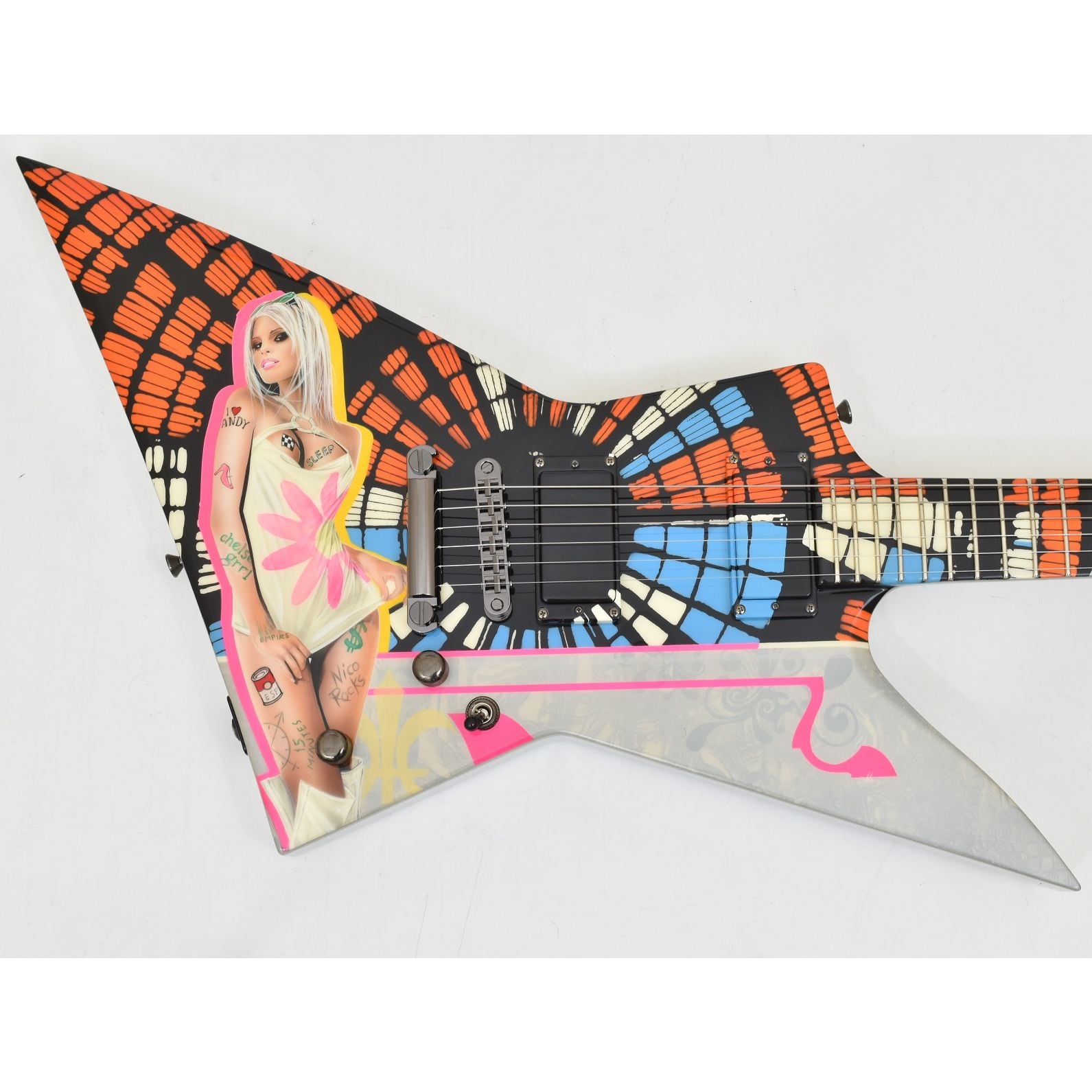 spel overdracht karton ESP Custom Shop EX Andy Warhol Gogo Girl Electric Guitar - EX WARHOL 
