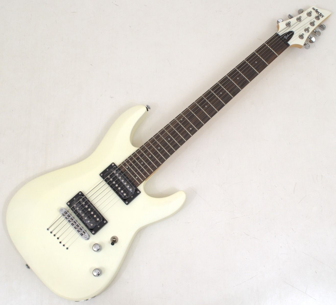 Schecter C-7 Deluxe Guitar Satin White B-Stock - 438