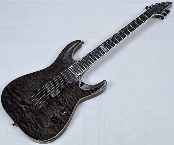 ESP USA Horizon Electric Guitar in See Thru Black EMG