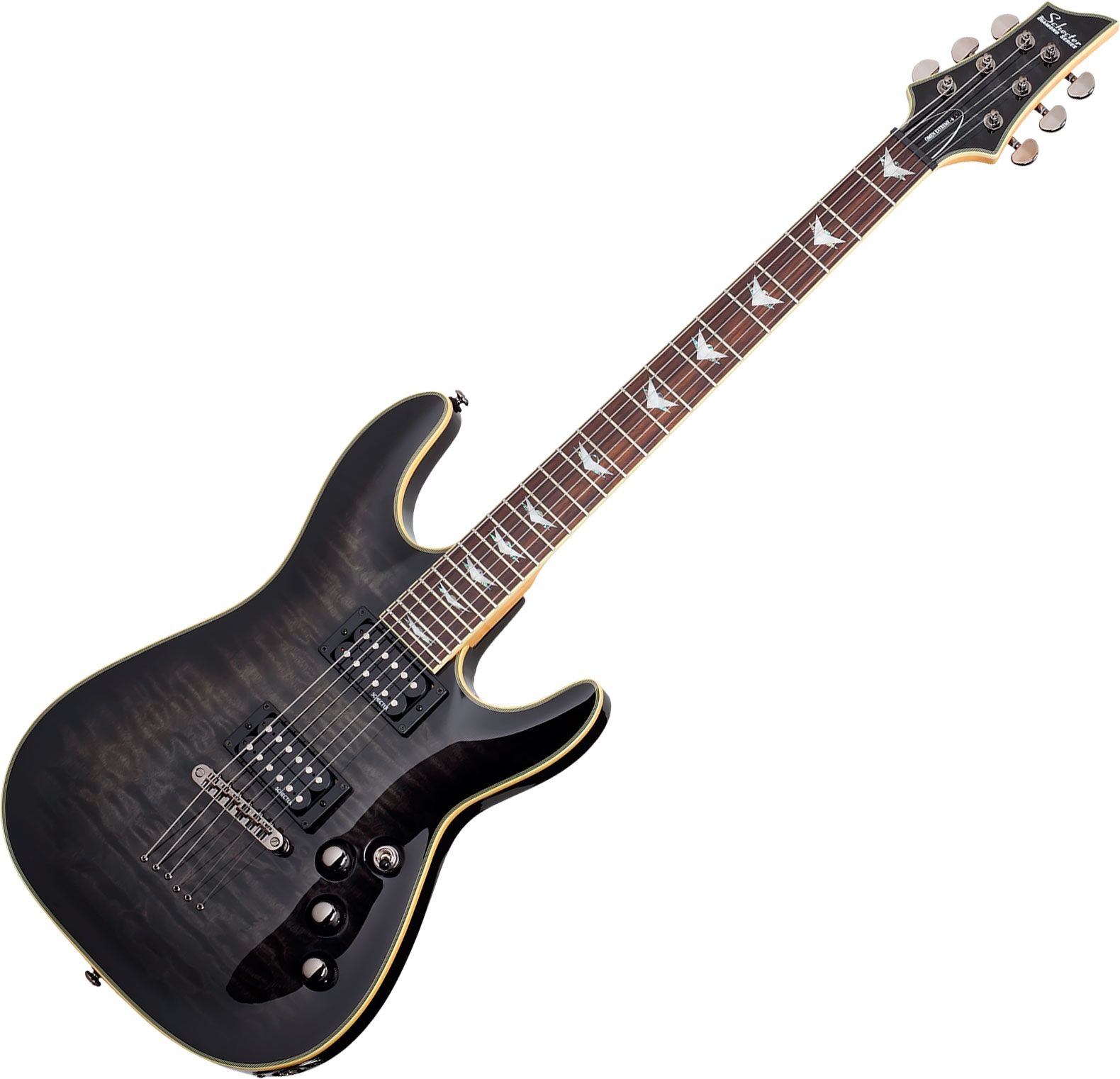 Schecter Omen Extreme-6 Electric Guitar in See-Thru Black Finish