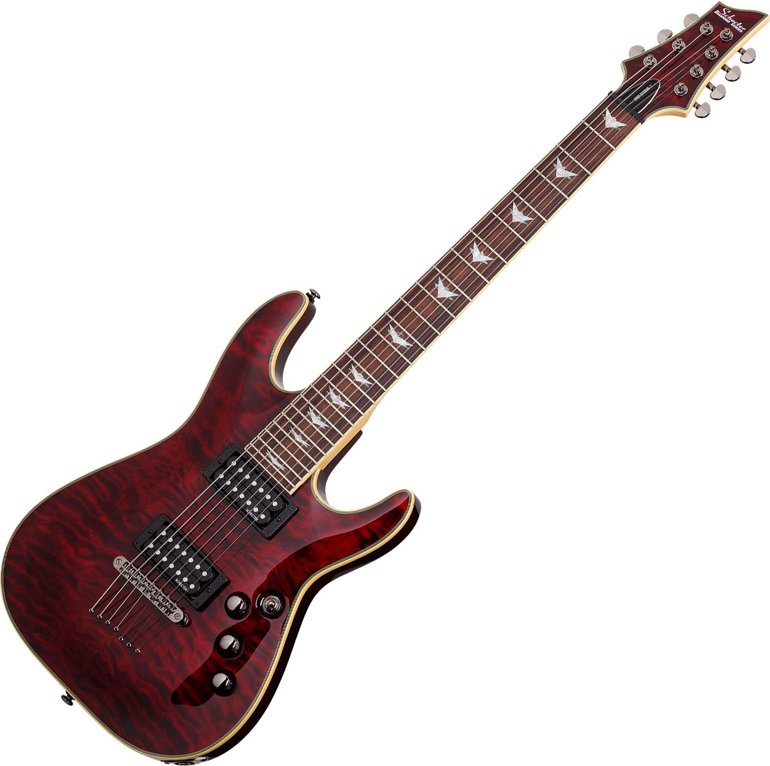 Schecter Omen Extreme-7 Electric Guitar in Black Cherry Finish