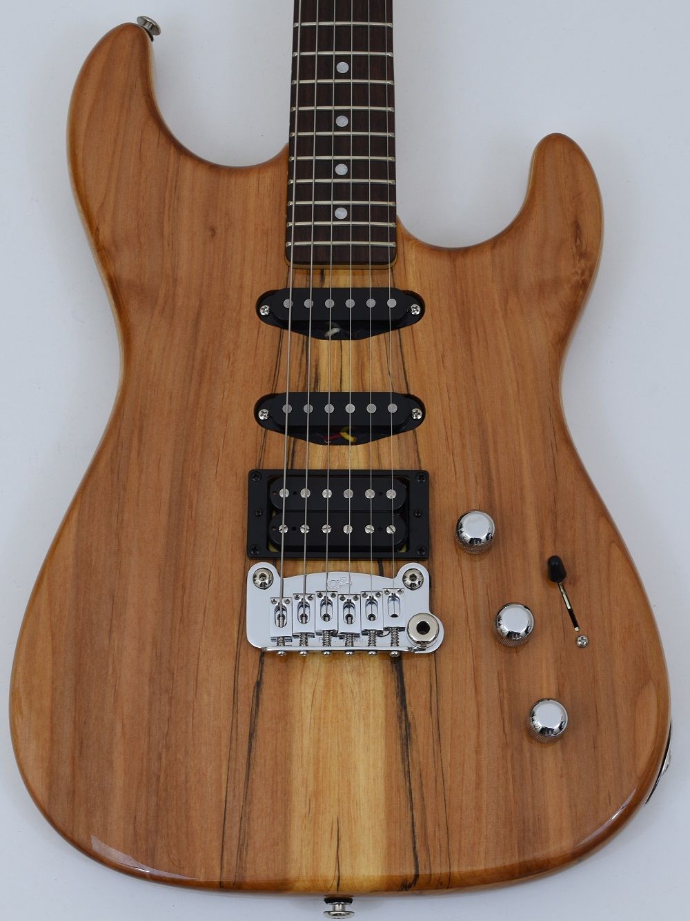 G&L USA Legacy Spalted Alder Top Electric Guitar in Natural Gloss Fini