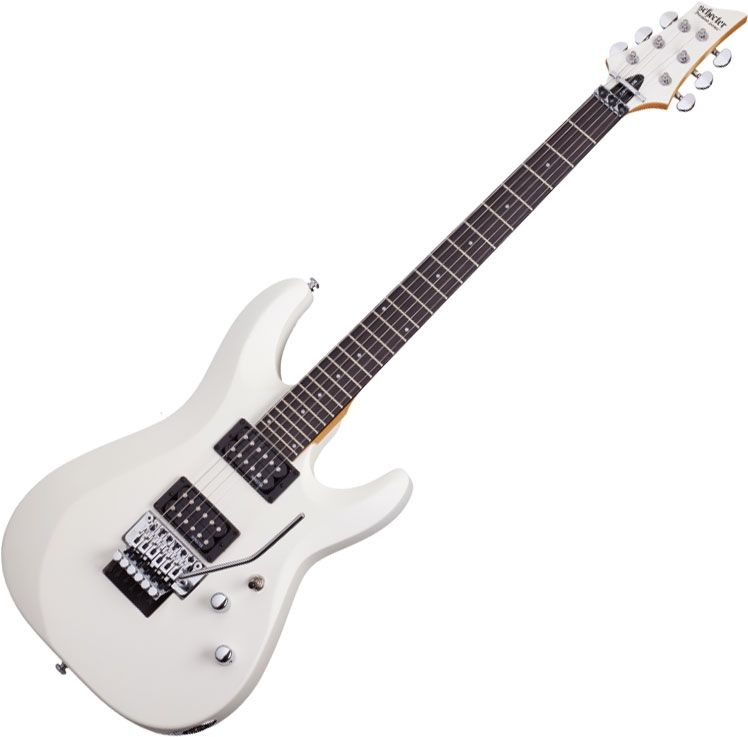 Schecter C-6 FR Deluxe Electric Guitar Satin White