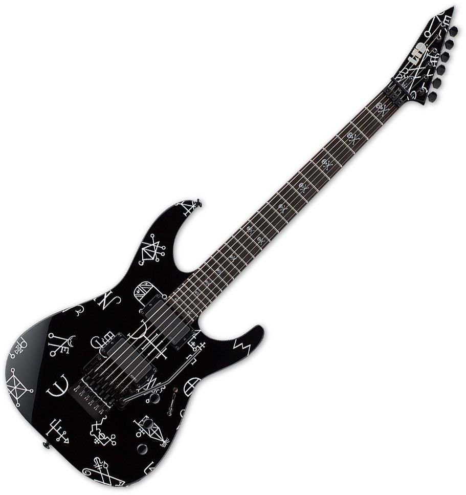 ESP LTD KH Demonology Signature Series Kirk Hammett Electric Guitar with Tombstone Case 