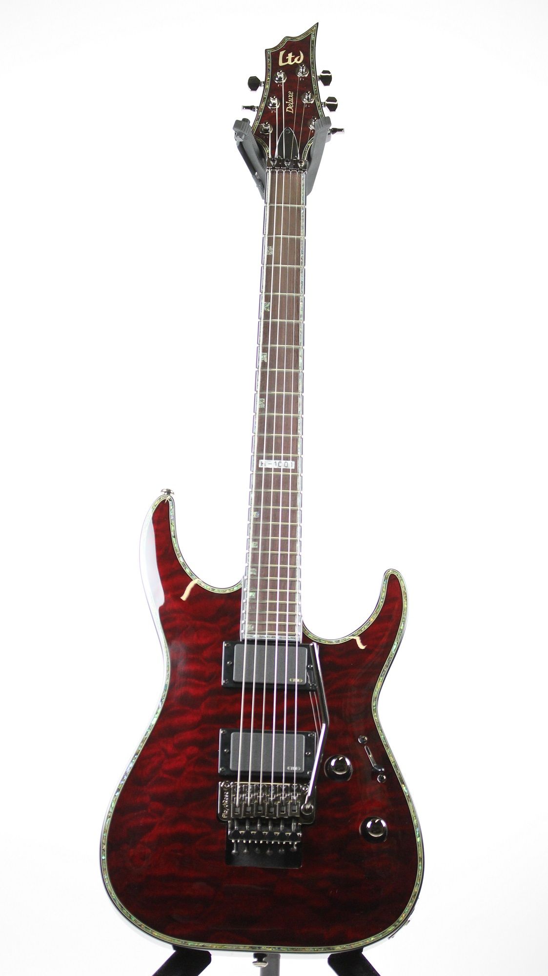 出産祝いなども豊富 ESP LTD H-1001FR Floyd Rose See Thru Black Cherry Sample ギター