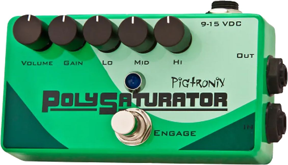 Pigtronix PolySaturator Multi-stage Distortion with 3-Band Active EQ Guitar  Pedal
