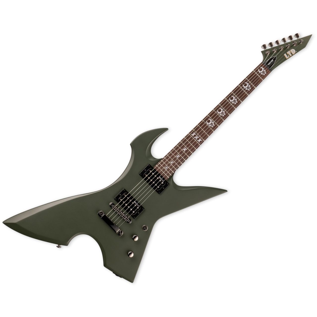 ESP LTD MAX-200-RPR Max Cavalera Guitar Military Green Satin - LMAX200